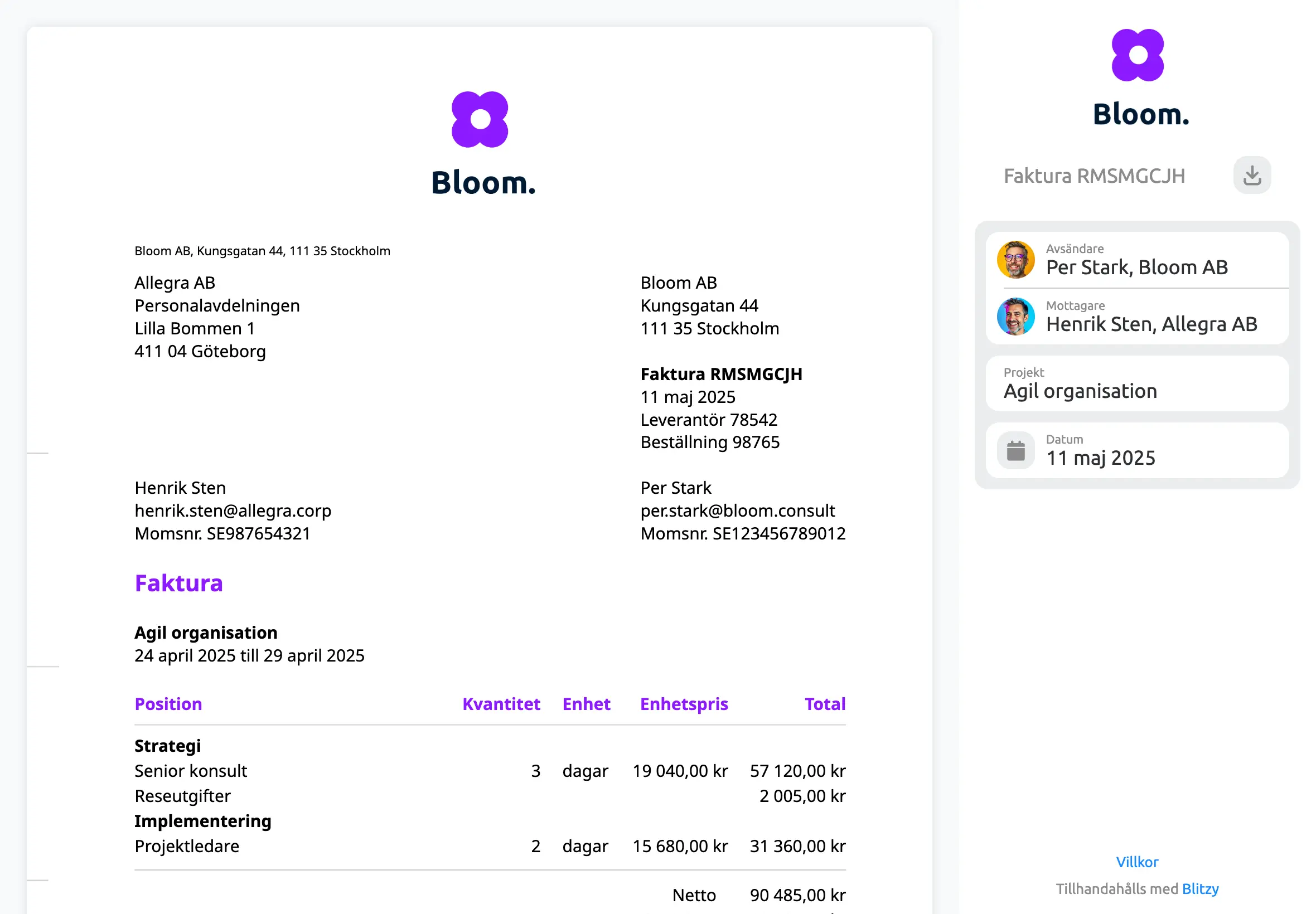 Skicka via touchpoint sv