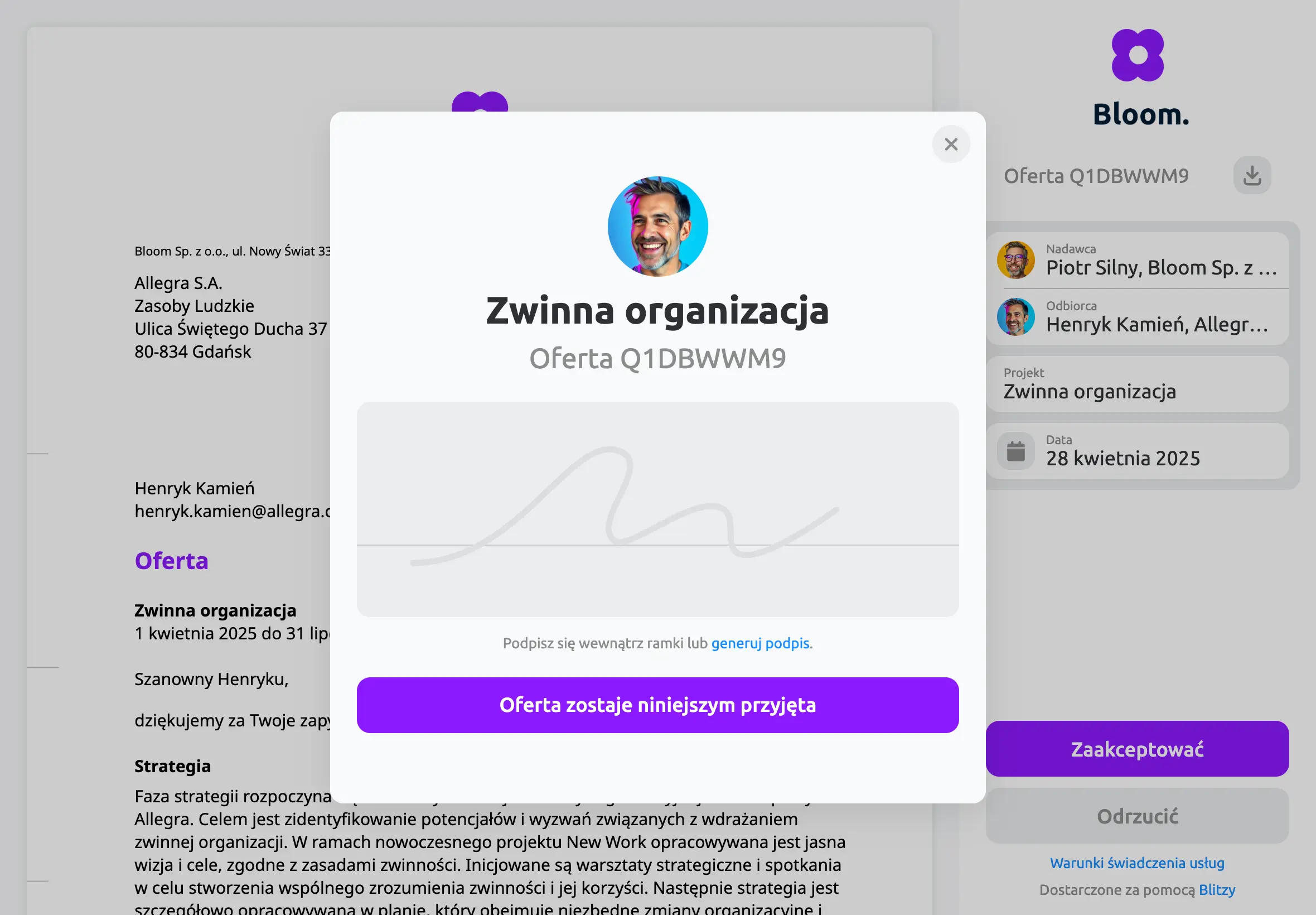 Otrzymać zatwierdzenie pl