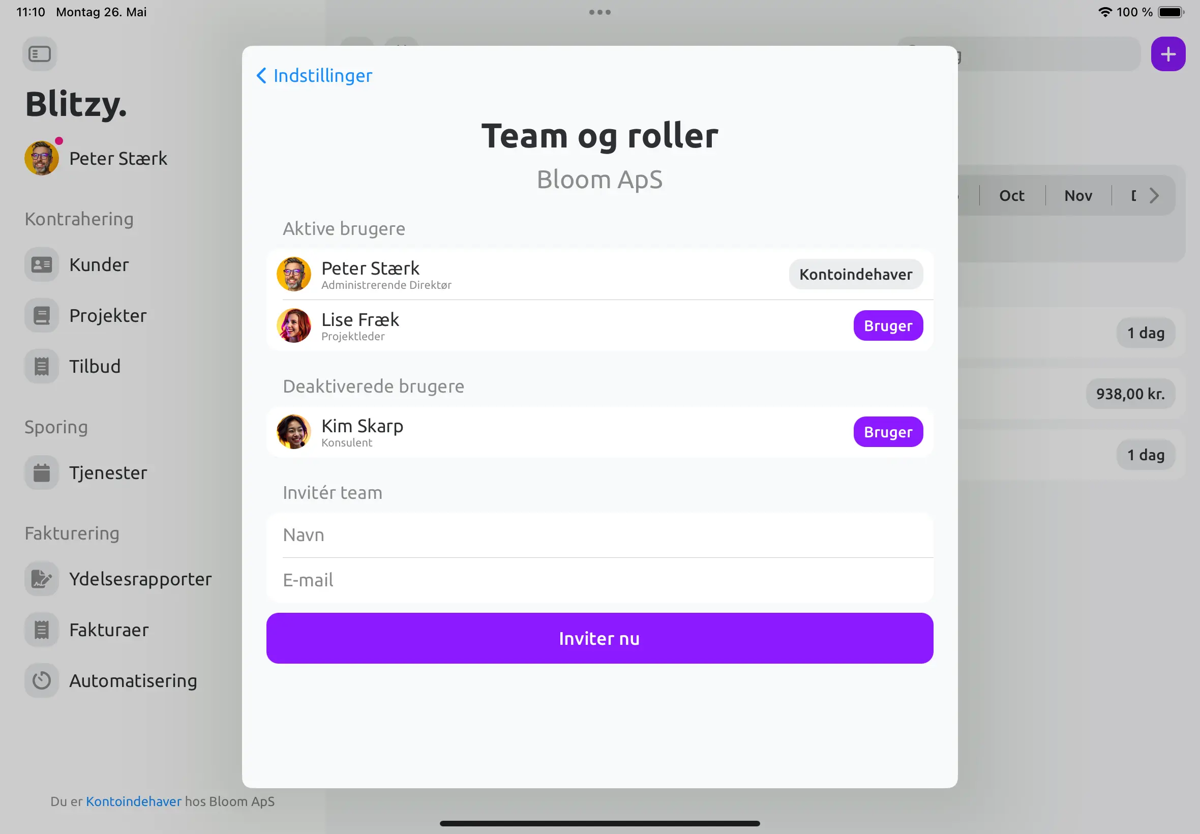 Roller og adgang da