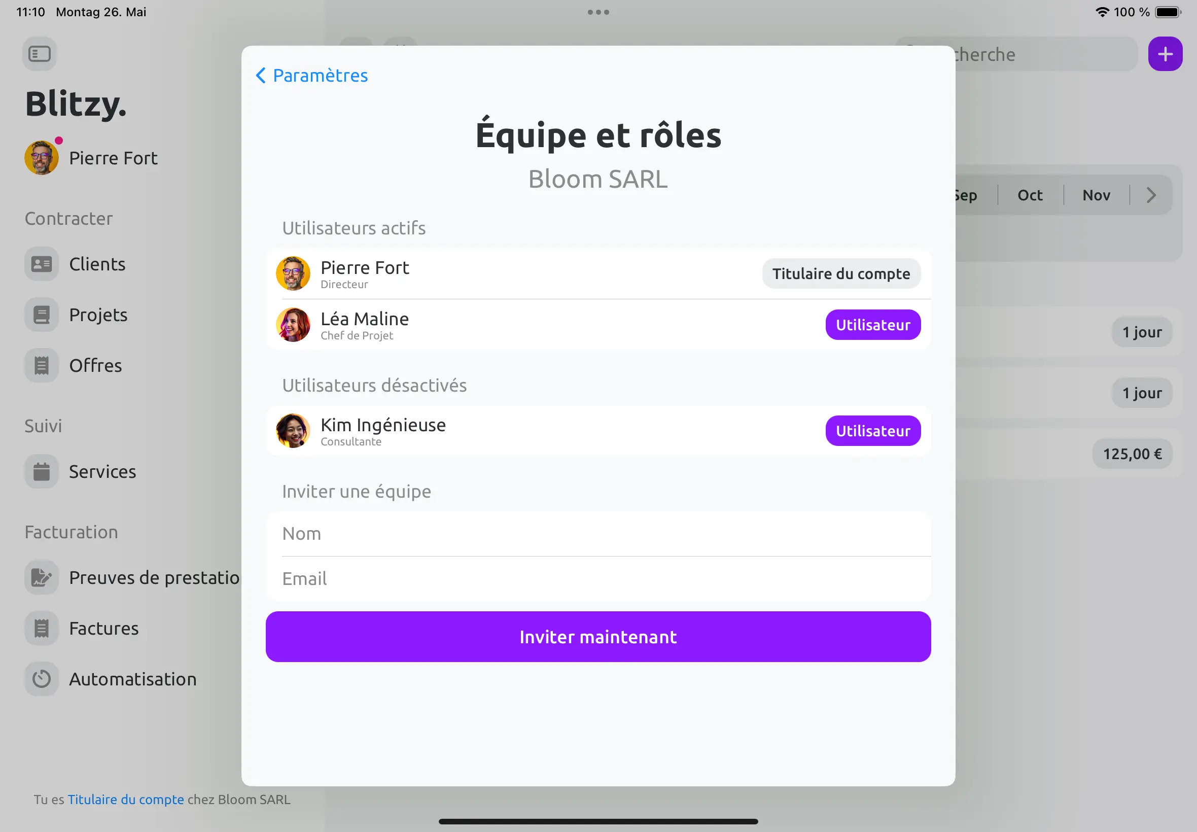 Rôles & Accès fr