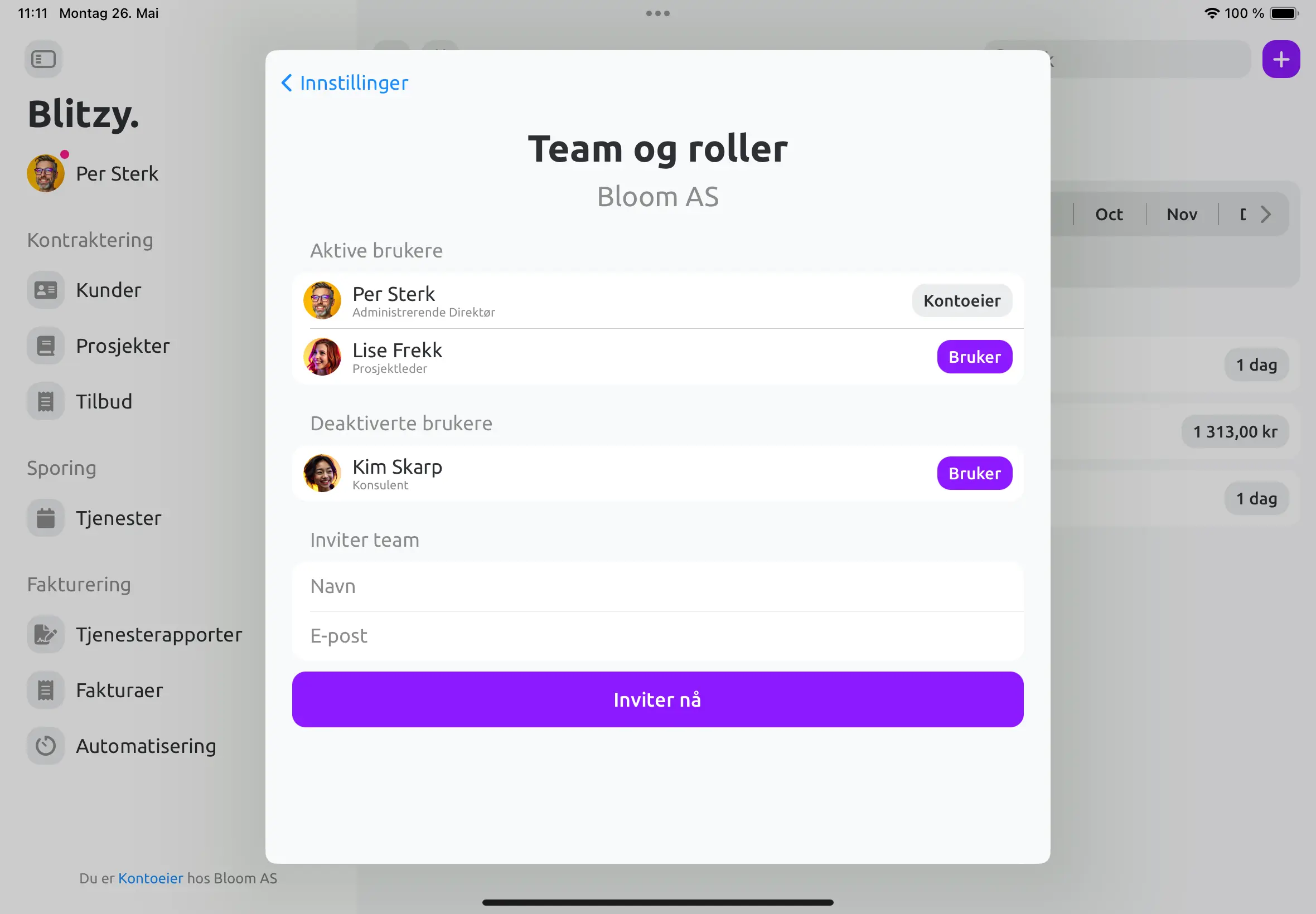 Roller og tilgang no