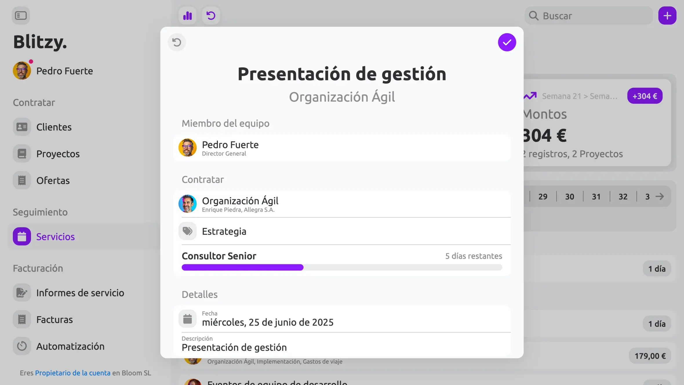 Seguimiento de servicio es