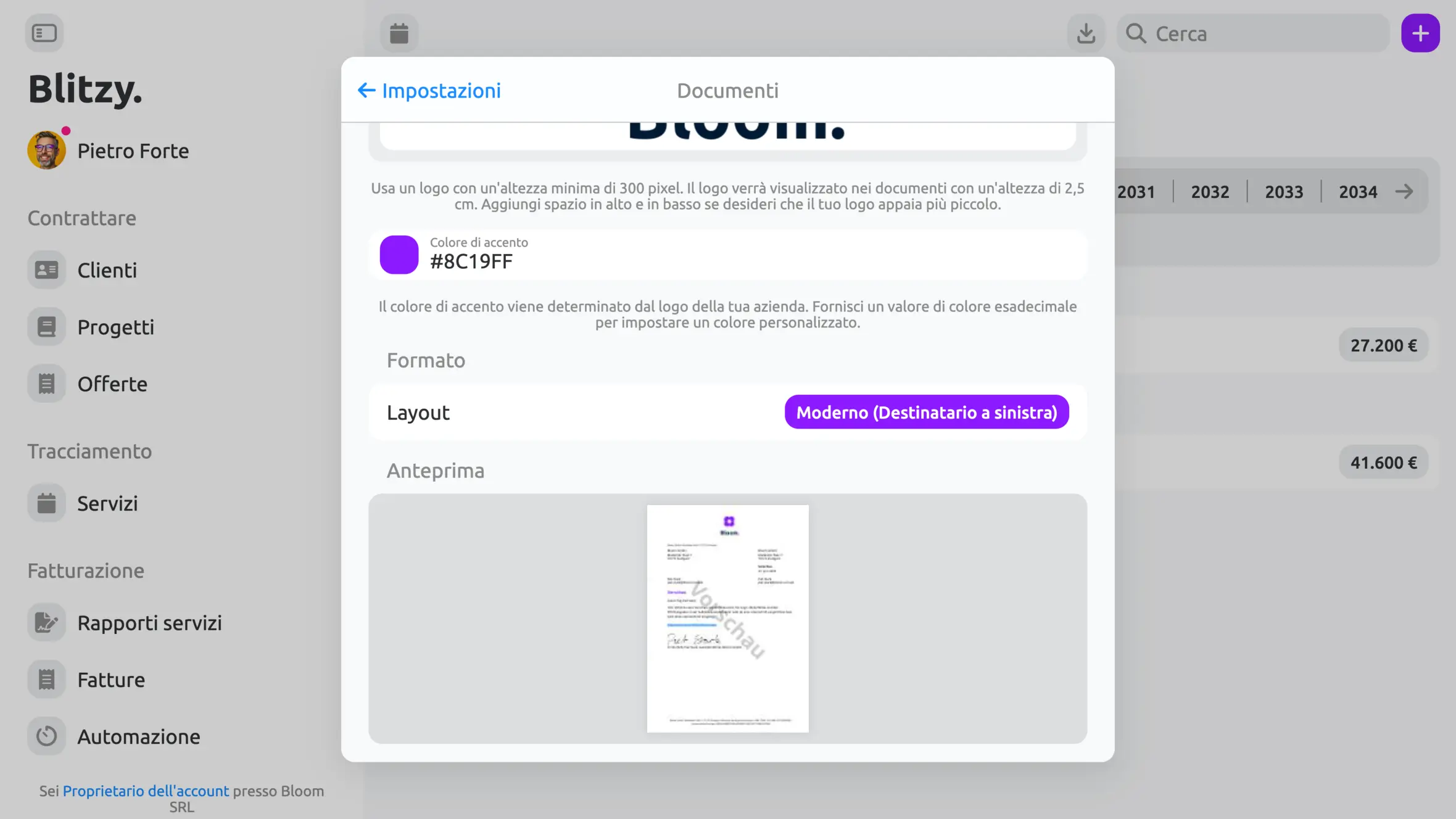 Configura i documenti it