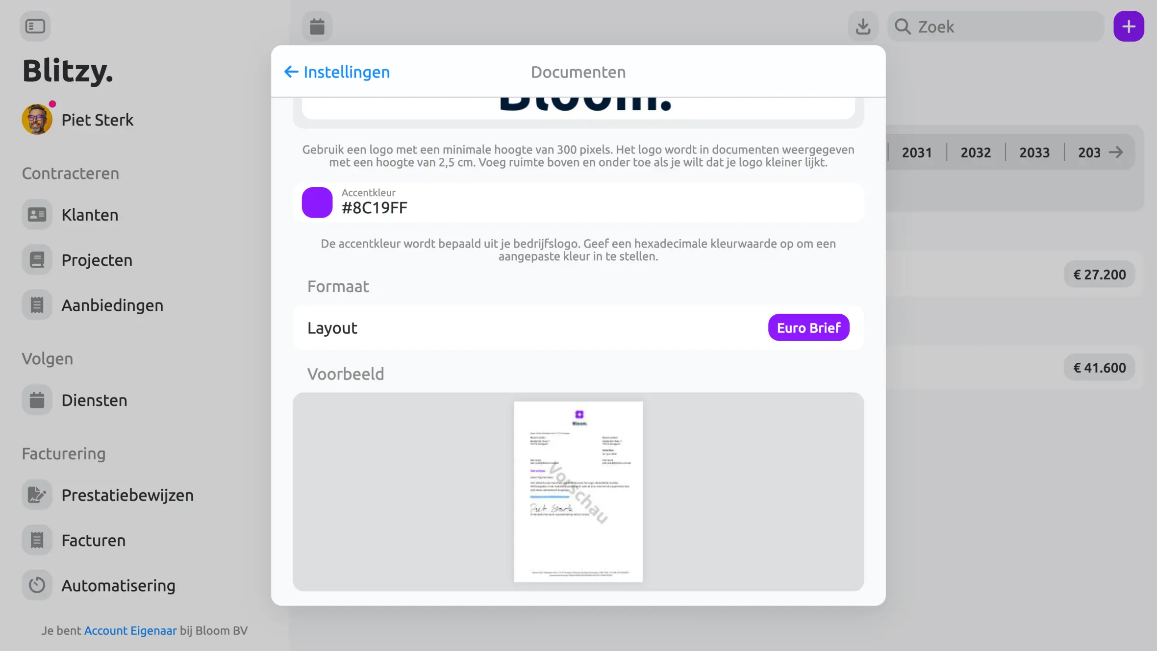 Documenten instellen nl
