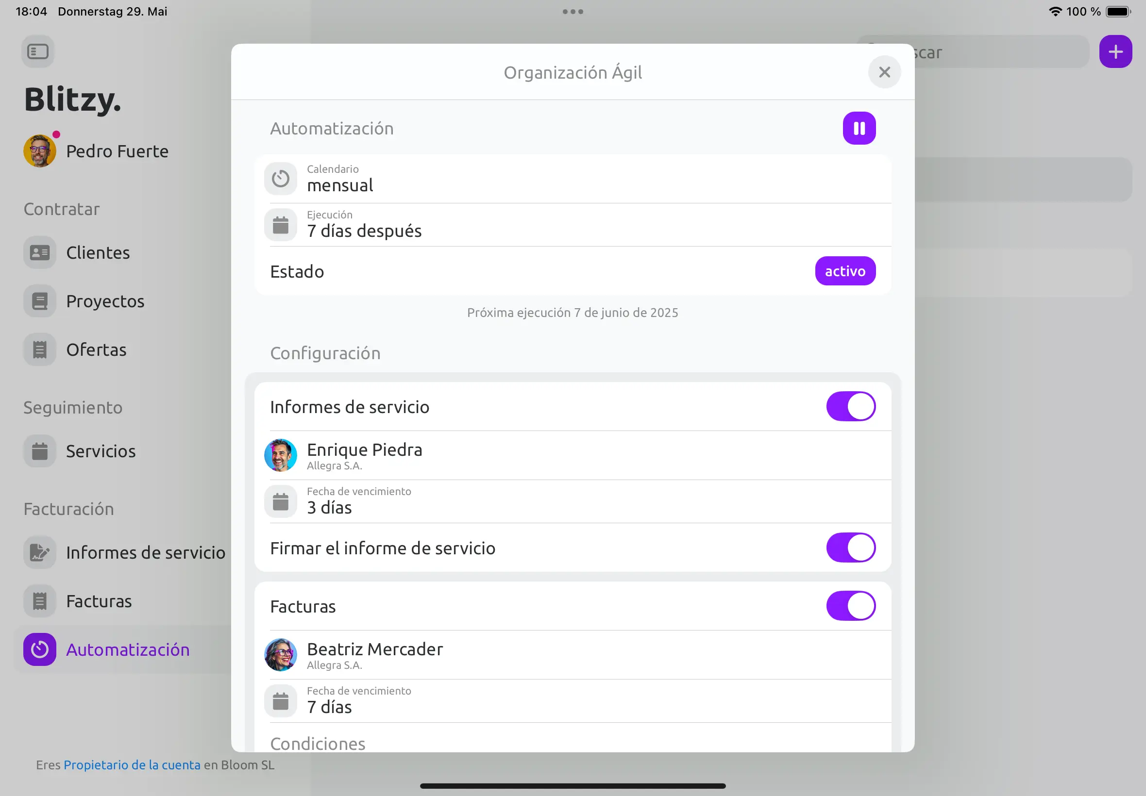 Configurar automatización es