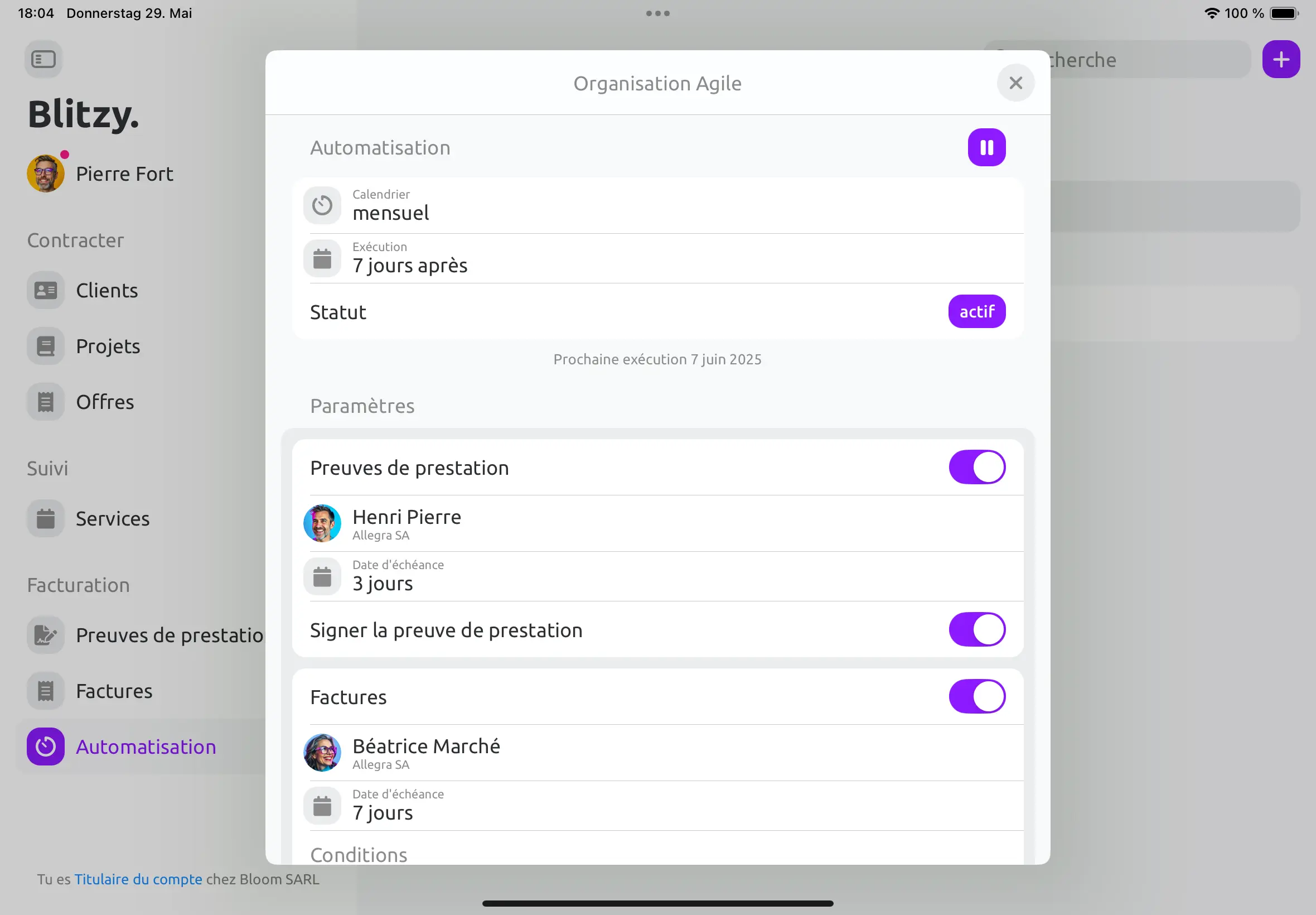 Configurer l'automatisation fr-ca