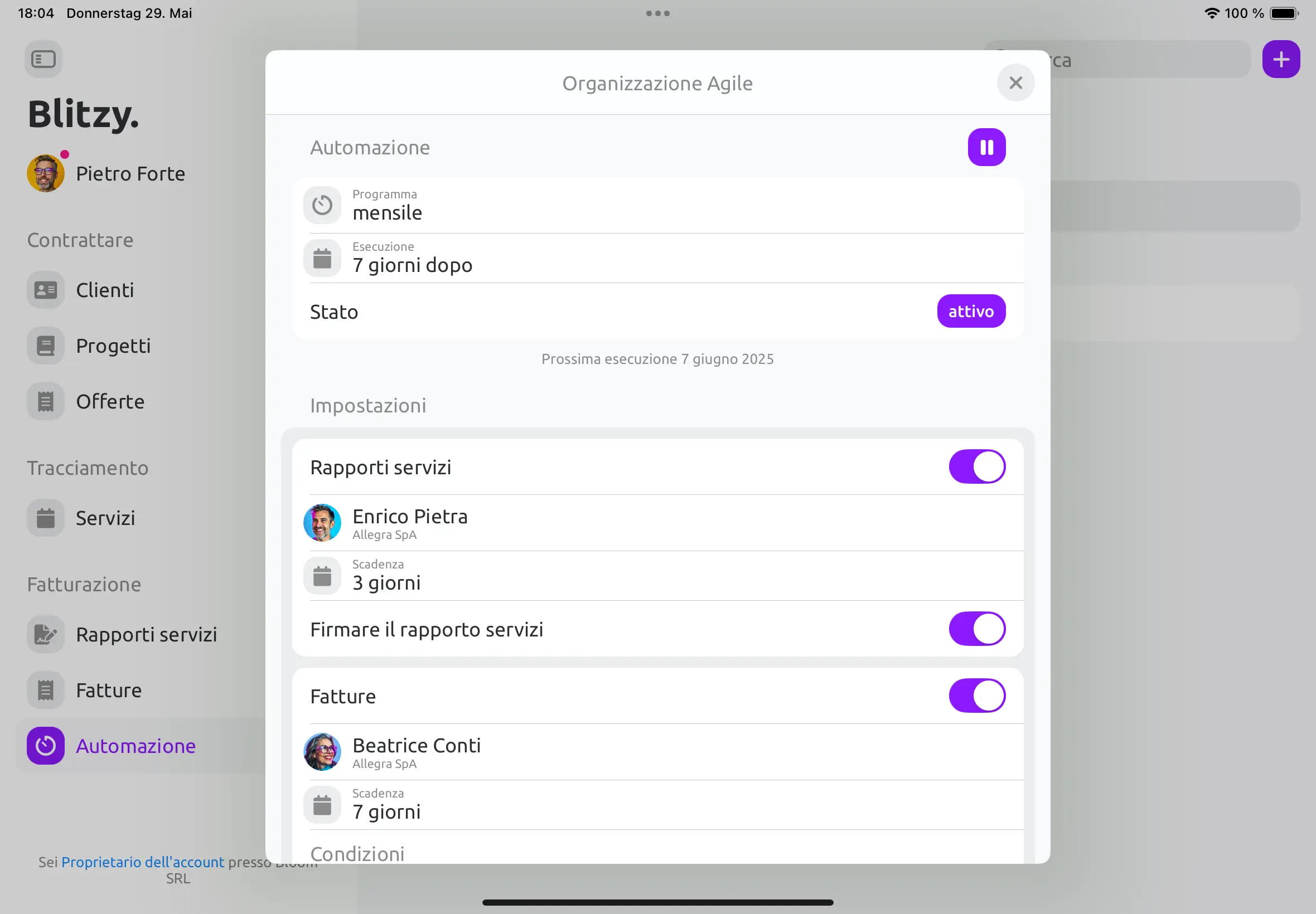 Configurare automazione it