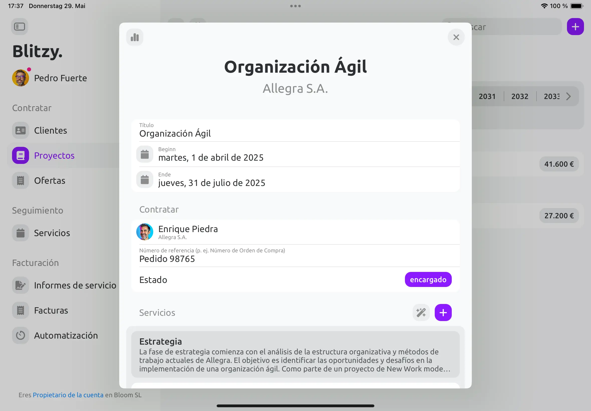 Describir servicios es