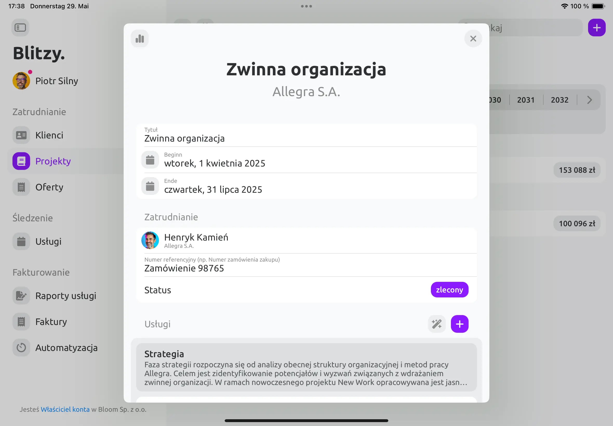 Opisać usługi pl