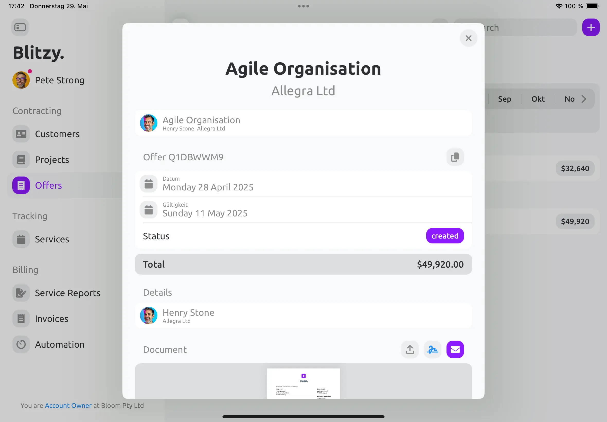 Generate document en-au