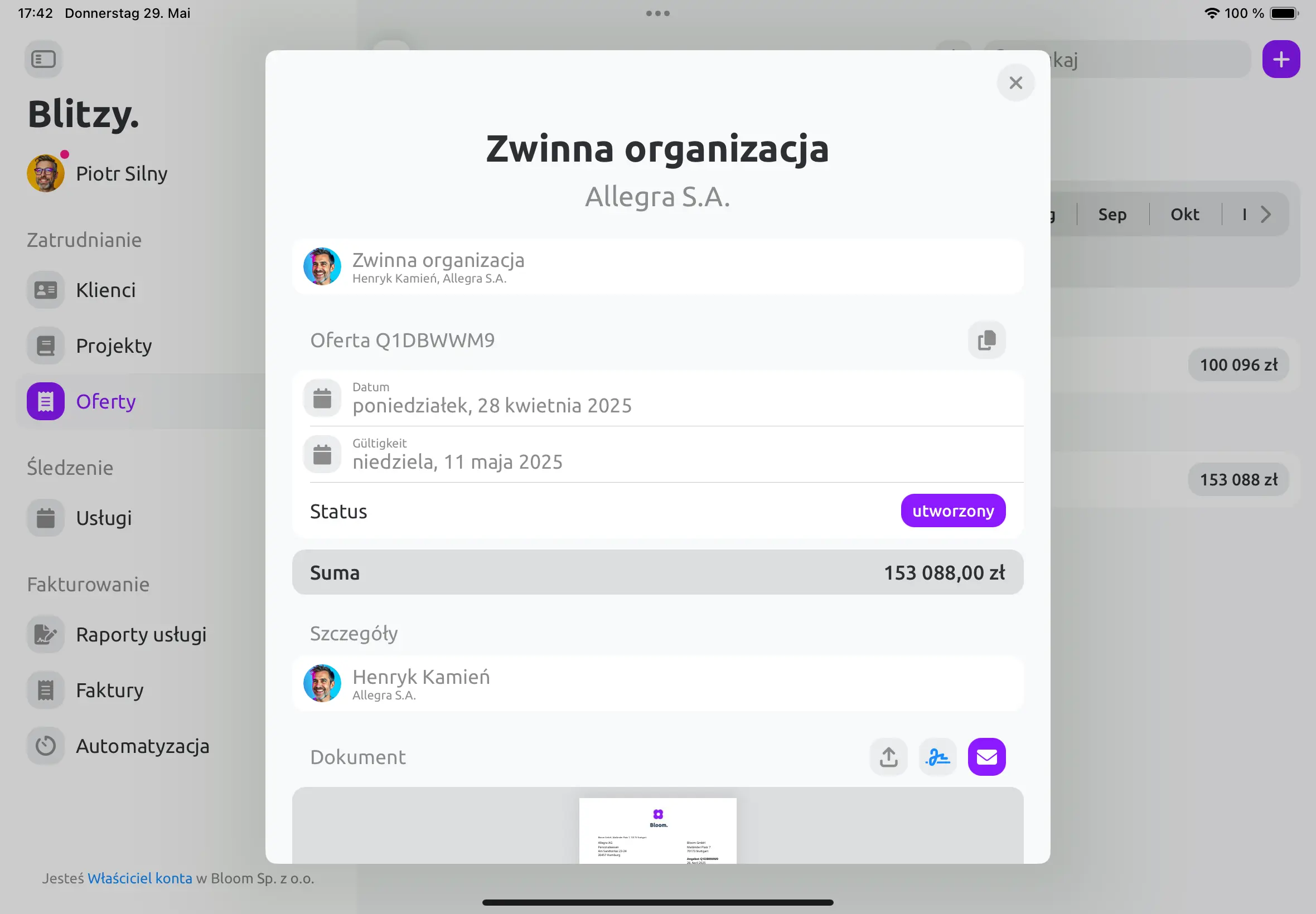 Wygenerować dokument pl