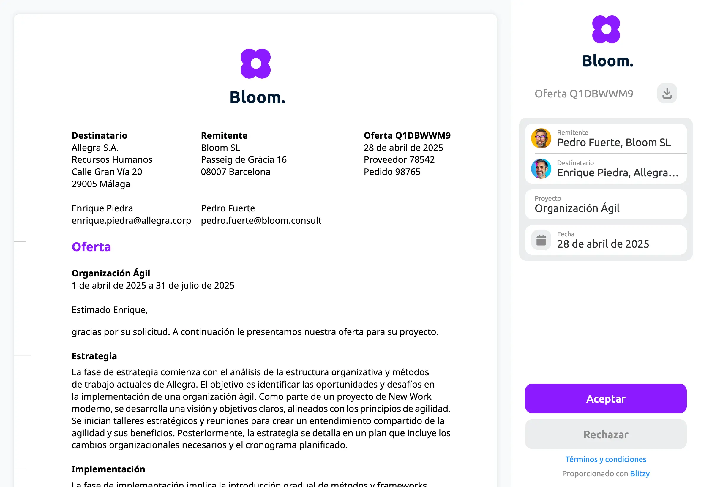 Enviar vía touchpoint es