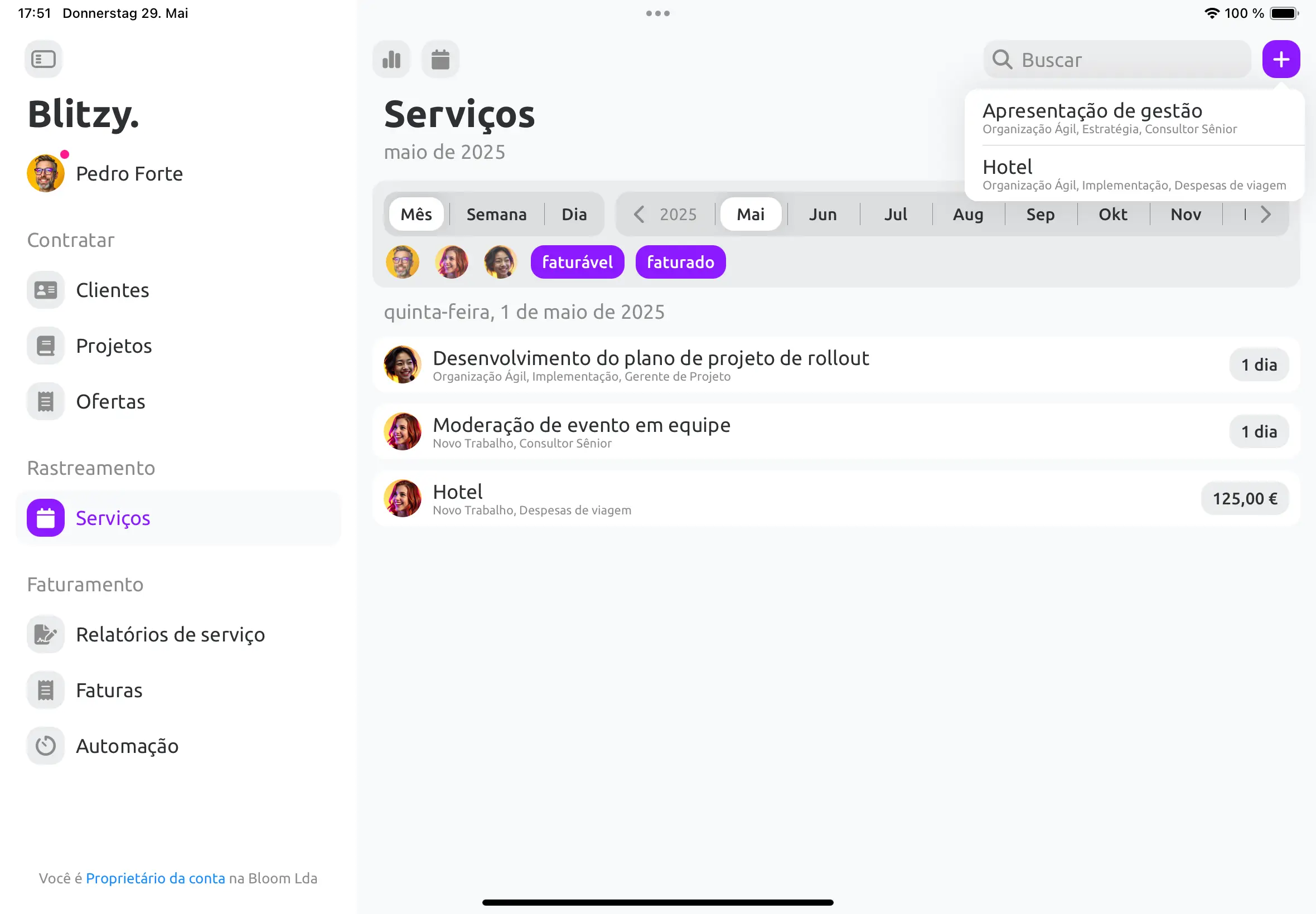 Registrar serviço pt